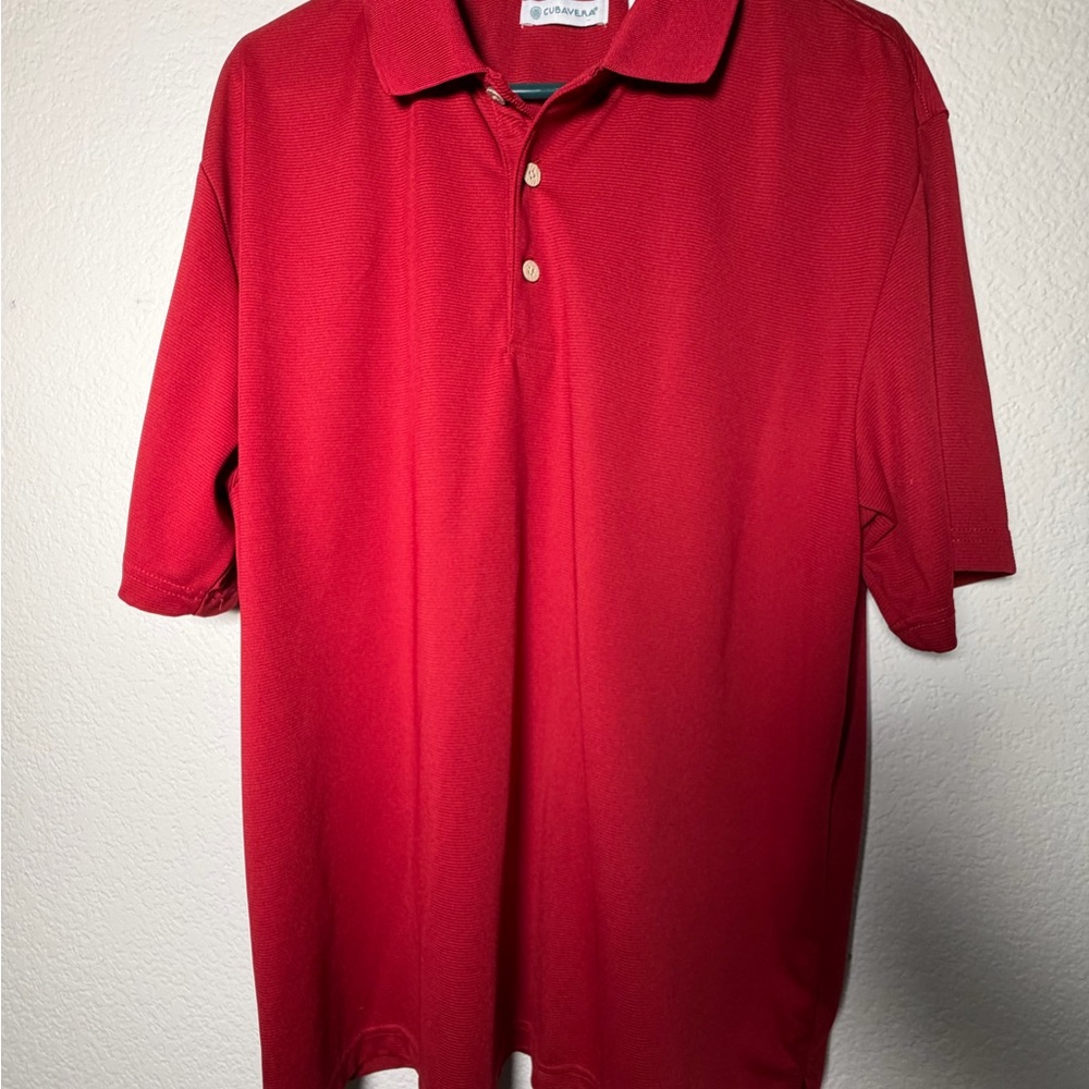 Cubavera Vibrant Red Polo Shirt